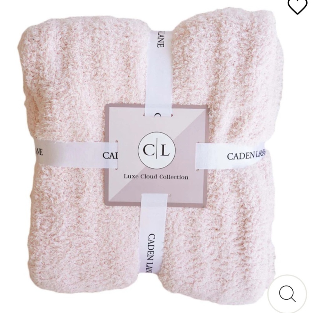 Caden Lane Luxe Blankets light rose soft pink blanket. New!